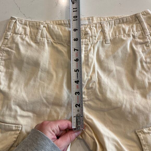 Frame Relaxed Utility Cargo Pant Cropped in Flax Size 24 - Picture 8 of 10